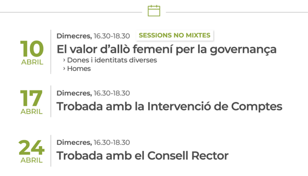 calendari de les dates de formacions