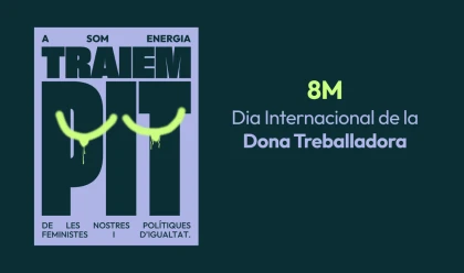 Cartell del 8M Dia Internacional de la Dona Treballadora a Som Energia