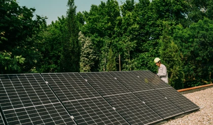 Foto de unas placas solares.
