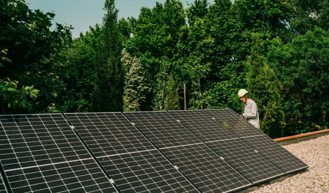 Foto de unas placas solares.