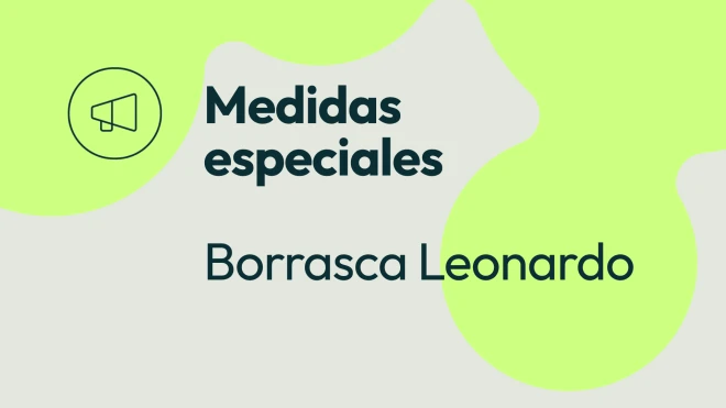 Medidas especiales: borrasca Leonardo