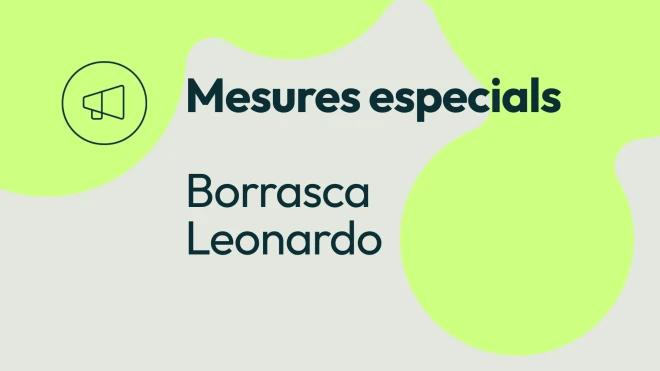 Mesures especials: borrasca Leonardo